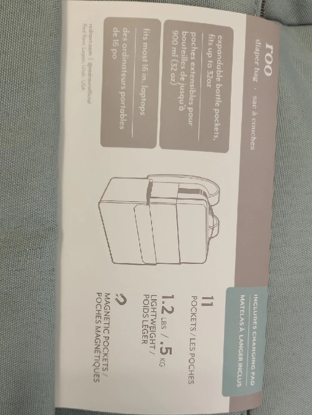 Minimalist Sage Green Diaper Bag – Parent-Friendly Organizer